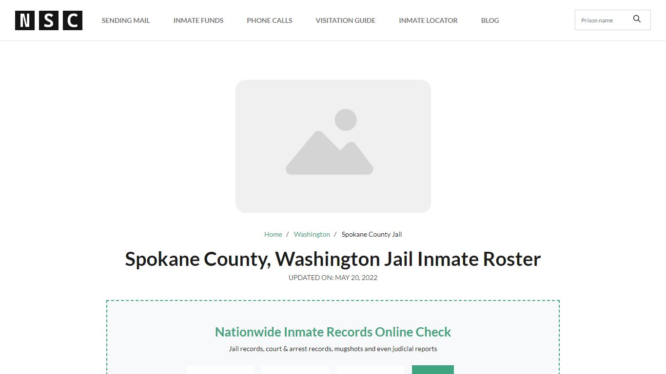 Spokane County, Washington Jail Inmate List